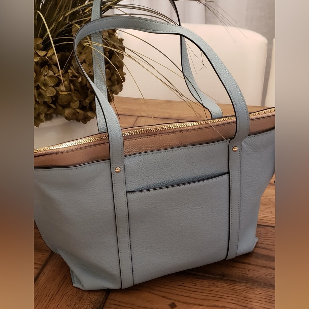 Blue and beige Michael kors purse